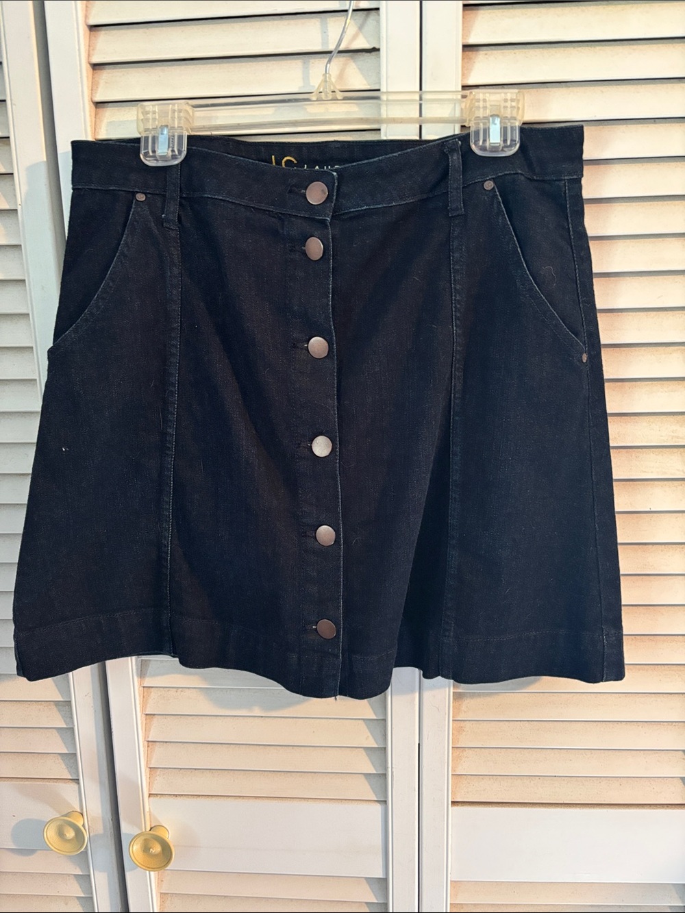 LC Lauren Conrad denim mini skirt;Size 10; worn once; excellent condition.